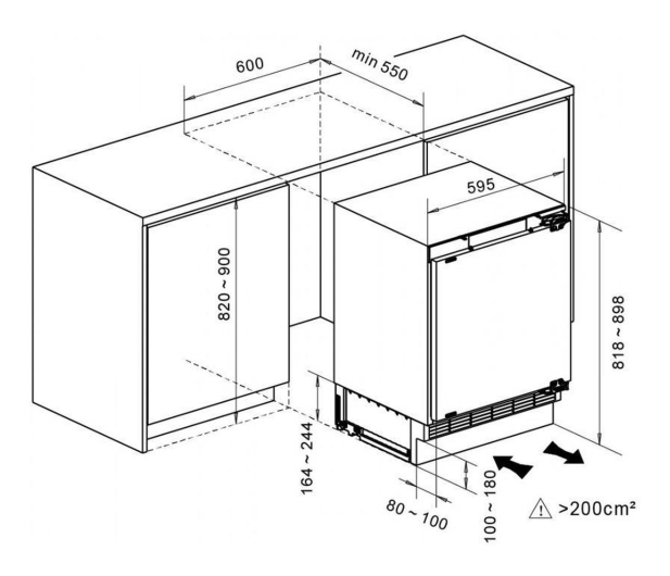 Lodówka do zabudowy MPM 116-CJI-17/E 81,8cm 38dB Zawiasy Nożycowe 121L - 1503420 - zdjęcie 3